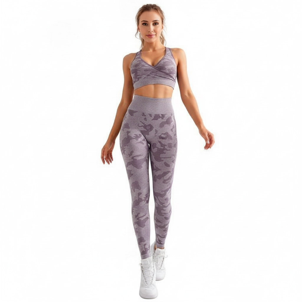 Camo Seamless Sports Set - Purple