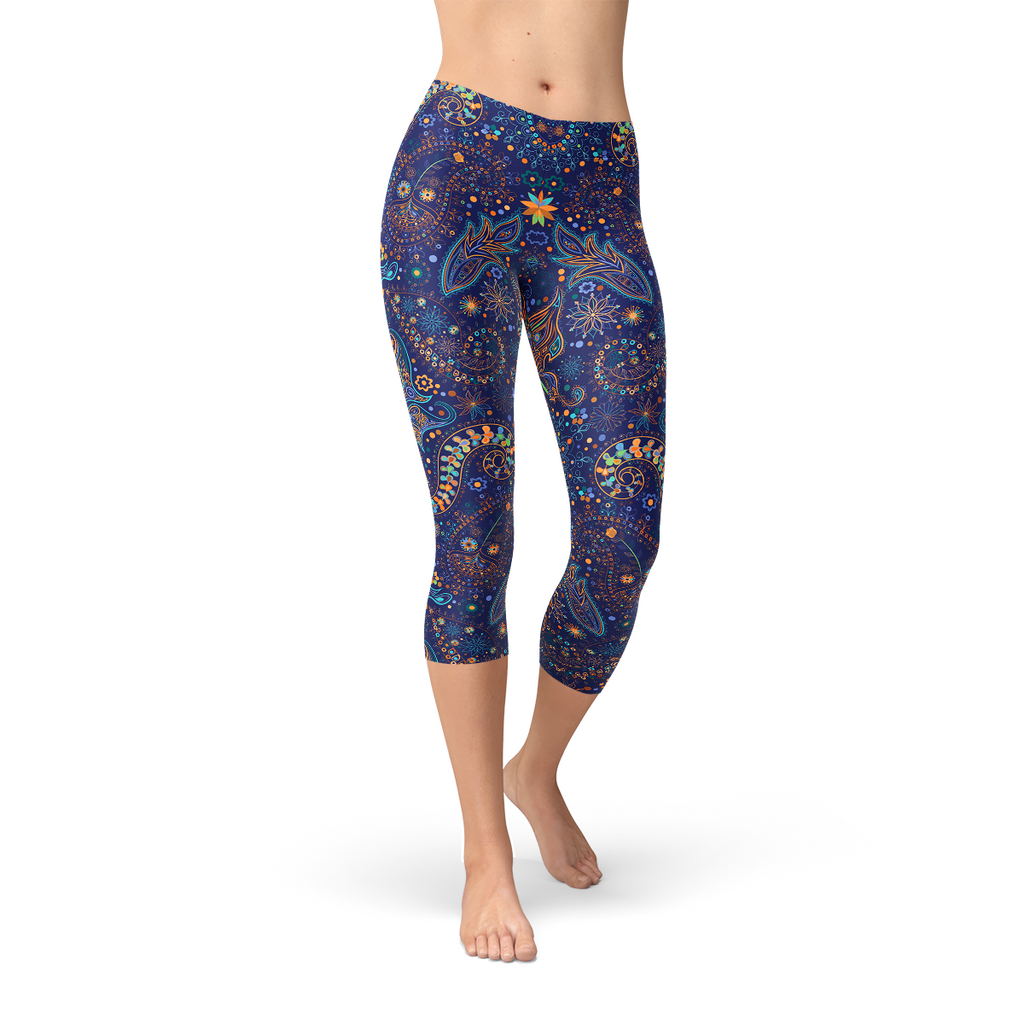 Paisley Capri Leggings