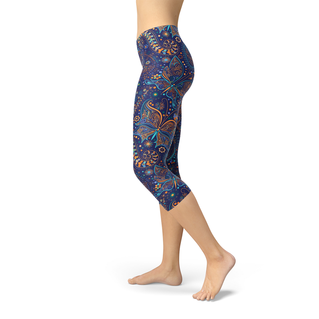 Paisley Capri Leggings